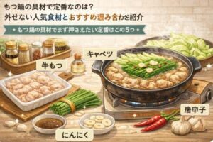 もつ鍋の具材で定番なのは？外せない人気食材とおすすめの組み合わせを紹介